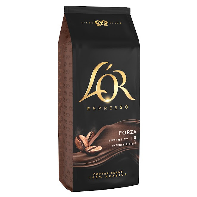 Кава в зернах L'OR Espresso Forza 1кг Міцна кава Льор Форза