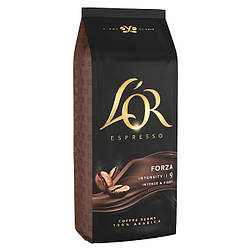 Кава в зернах L'OR Espresso Forza 1кг Міцна кава Льор Форза