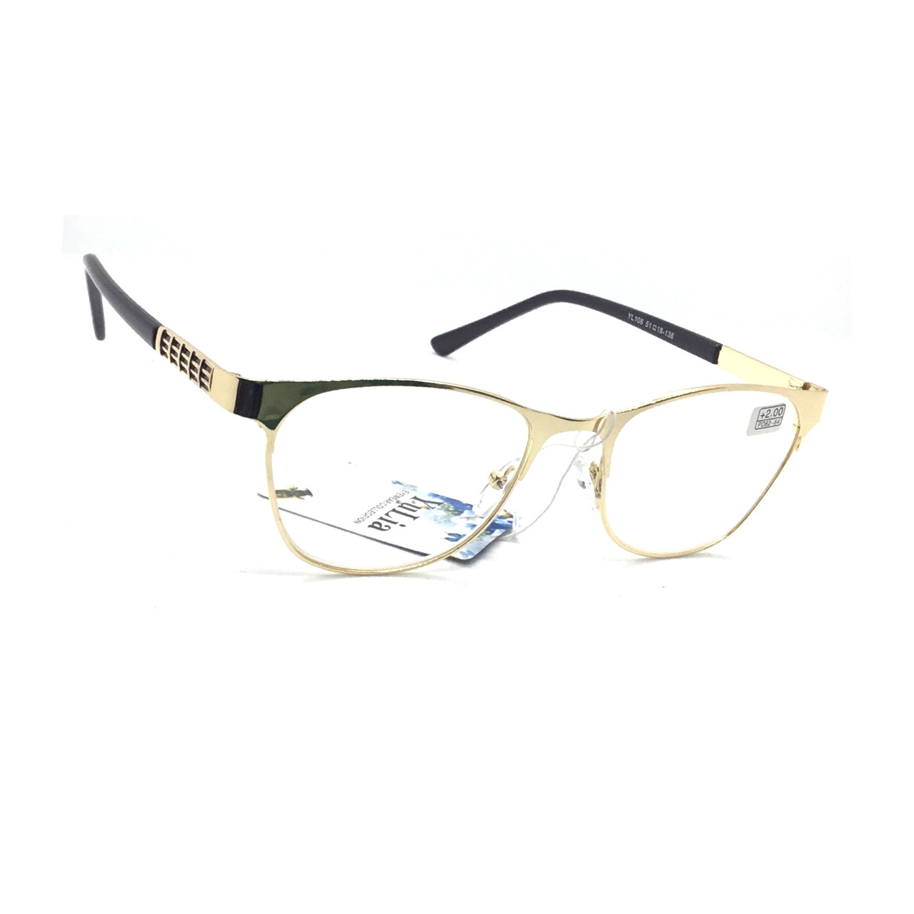 Оправні жіночі металеві окуляри YL108 золоті