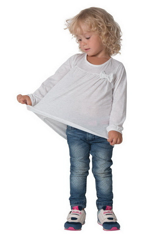 Блуза дитяча для дівчинки GABBI Блиск Білий розмір 80 (10663)