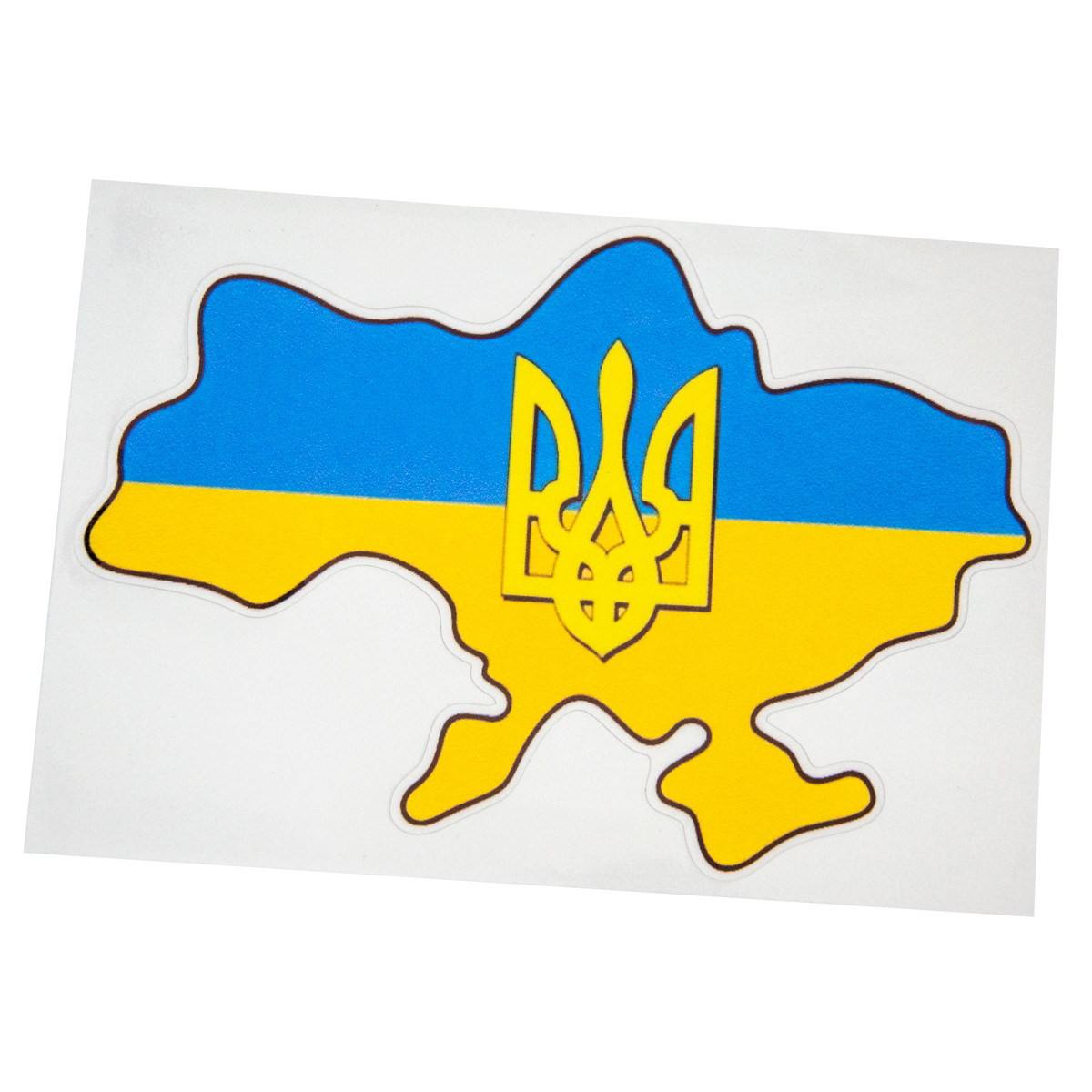 Наклейка на авто Украина сине-желтая 11х15 см, наклейки на машину на стекло | наліпка на машину (ST) - фото 4 - id-p1708626044