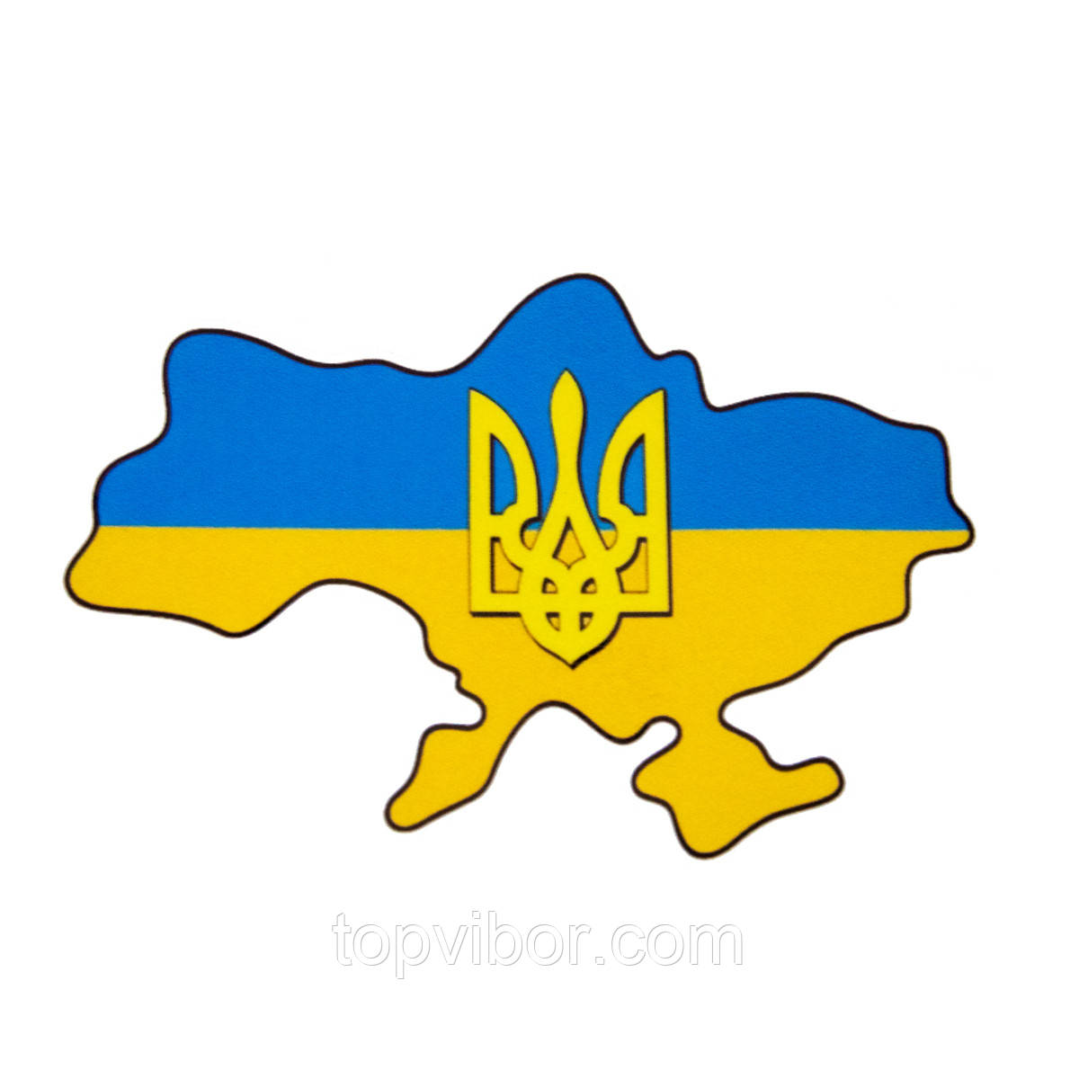 Наклейка на авто Украина сине-желтая 11х15 см, наклейки на машину на стекло | наліпка на машину (ТОП) - фото 3 - id-p1708629882