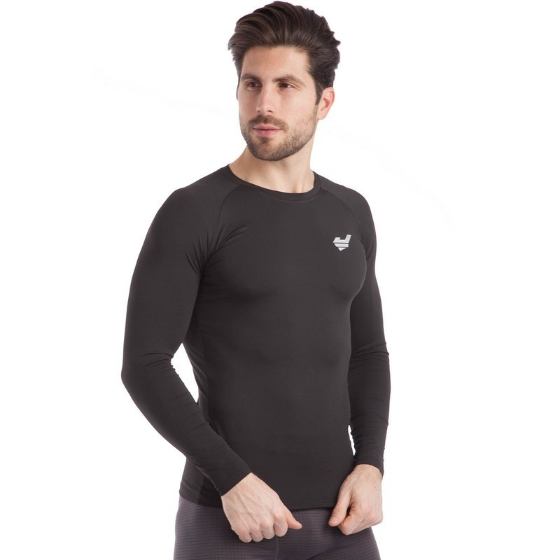 Спортивна футболка чоловіча з довгим рукавом Jason 702 розмір XL (175-180 см) Black