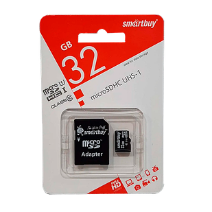 Картка пам'яті SmartBuy 32 GB class 10 з адаптером