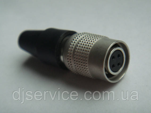 Роз'єм типу RODE MICON 4 Female 4pin ATPT-HRS4F для гарнітур AKG Audio-Technica UniPak серій 1800, 2000, 3000., фото 1