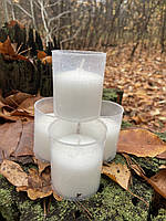 Свеча запаска белая в пластиковом стакане Bispol Memoria 50 г (горение 18 часов) buba