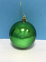 Ёлочный шар 8см, цвет - зеленый глянец