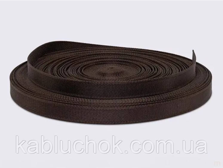 Стрічка ремінна 25 мм поліестер, колір коричневого (від 1 м), фото 1