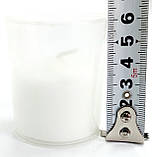 Свічка запаска біла у пластиковій склянці Bispol Memoria 50 г (горіння 18 годин) greenpharm, фото 3