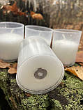 Свічка запаска біла у пластиковій склянці Bispol Memoria 50 г (горіння 18 годин) greenpharm, фото 4