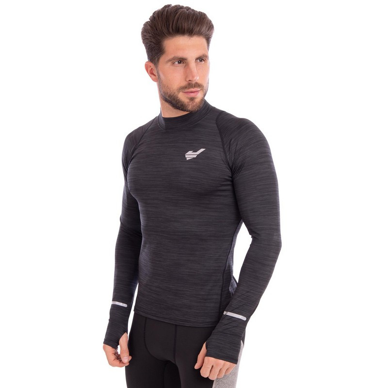 Спортивна футболка чоловіча з довгим рукавом Jason 809 розмір M (165-170 см) Dark Grey