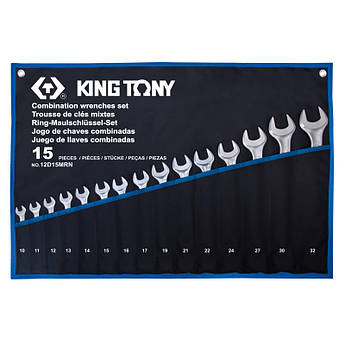 Набір ключів комбі 15 шт. (10-32 мм) суперлегкі TREOTON King Tony 12D15MRN