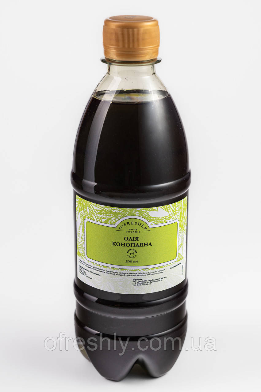 Олія конопляна O'freshly, 500 мл, фото 1