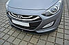 Сплітер Hyundai i30 (11-17) тюнінг обвіс губа спідниця елерон, фото 3
