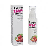 Массажное масло Love To Love LOVE ME TENDER Strawberry (100 мл) натуральное без консервантов +Презент
