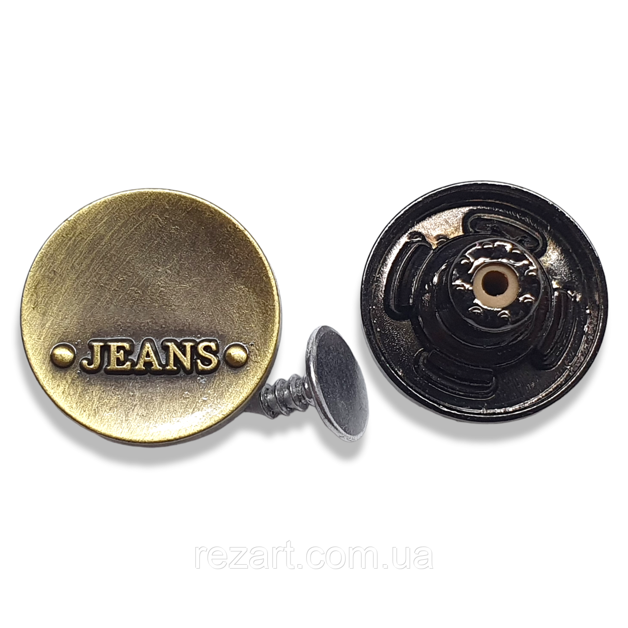 Ґудзик джинсовий 17 мм неіржавкий.Туреччина колір Антик, фото 1