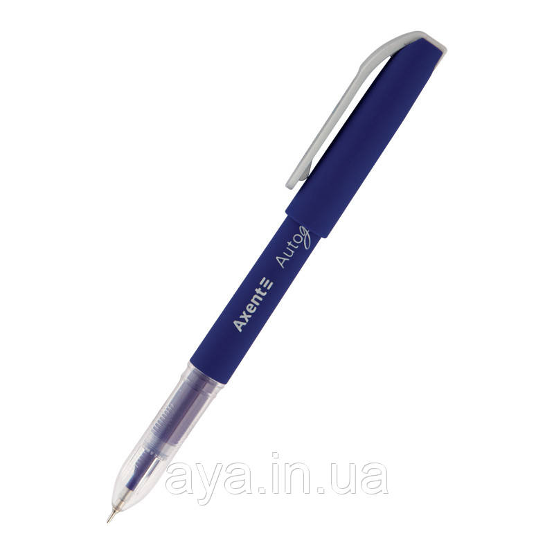 Ручка гелева Axent Autographe, 0.5 мм, Синій кол. корп., Синій кол. чорн.