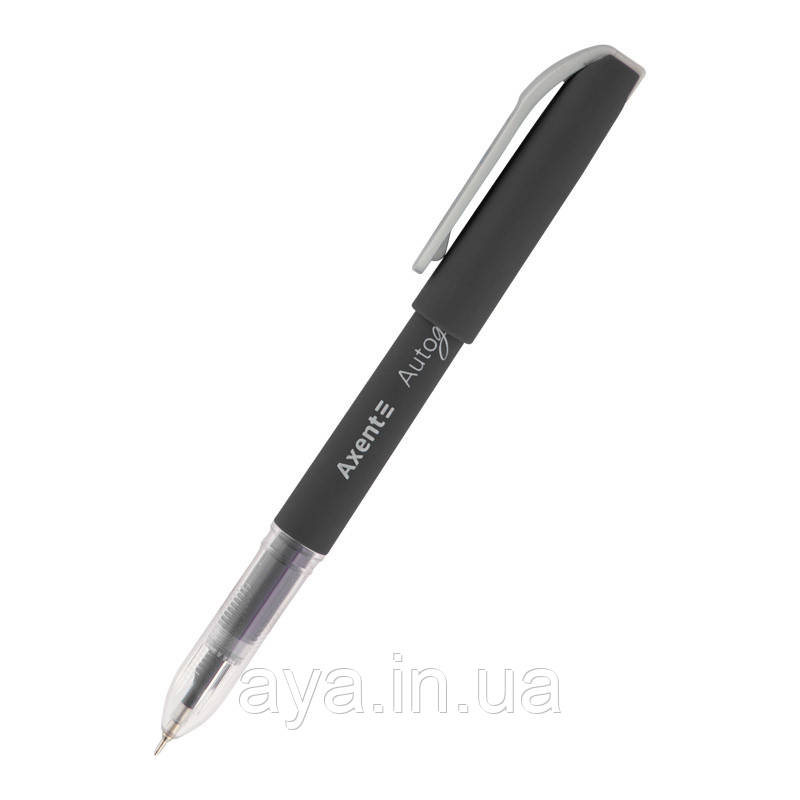 Ручка гелева Axent Autographe, 0.5 мм, Чорний кол. корп., Чорний кол. чорн.