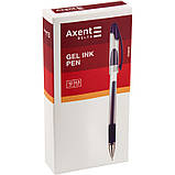 Ручка гелева Axent DG 2030, 0.5 мм, Прозорий кол. корп., Чорний кол. чорн., фото 2