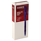 Ручка масляна Axent Flow, 0.7 мм, Чорний кол. корп., Чорний кол. чорн., фото 2