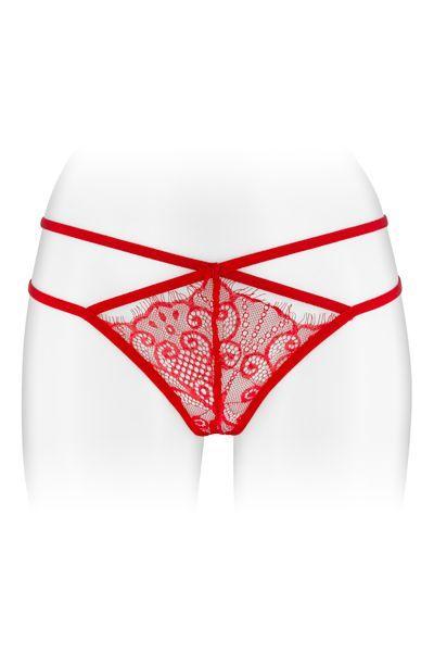 Трусики-стрінги Fashion Secret MYLENE Red з подвійною лінією стегна 18+
