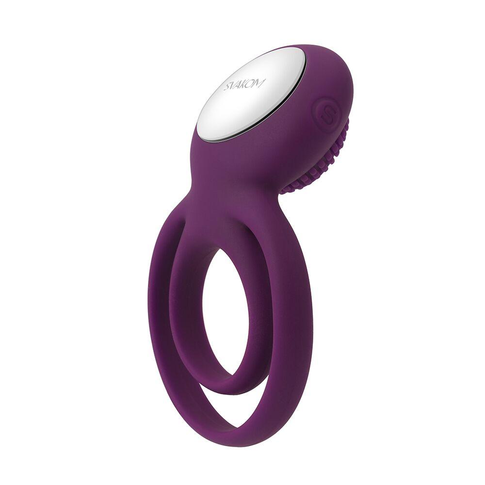 Подвійне ерекційне кільце з вібрацією Svakom Tammy Violet 18+, фото 1
