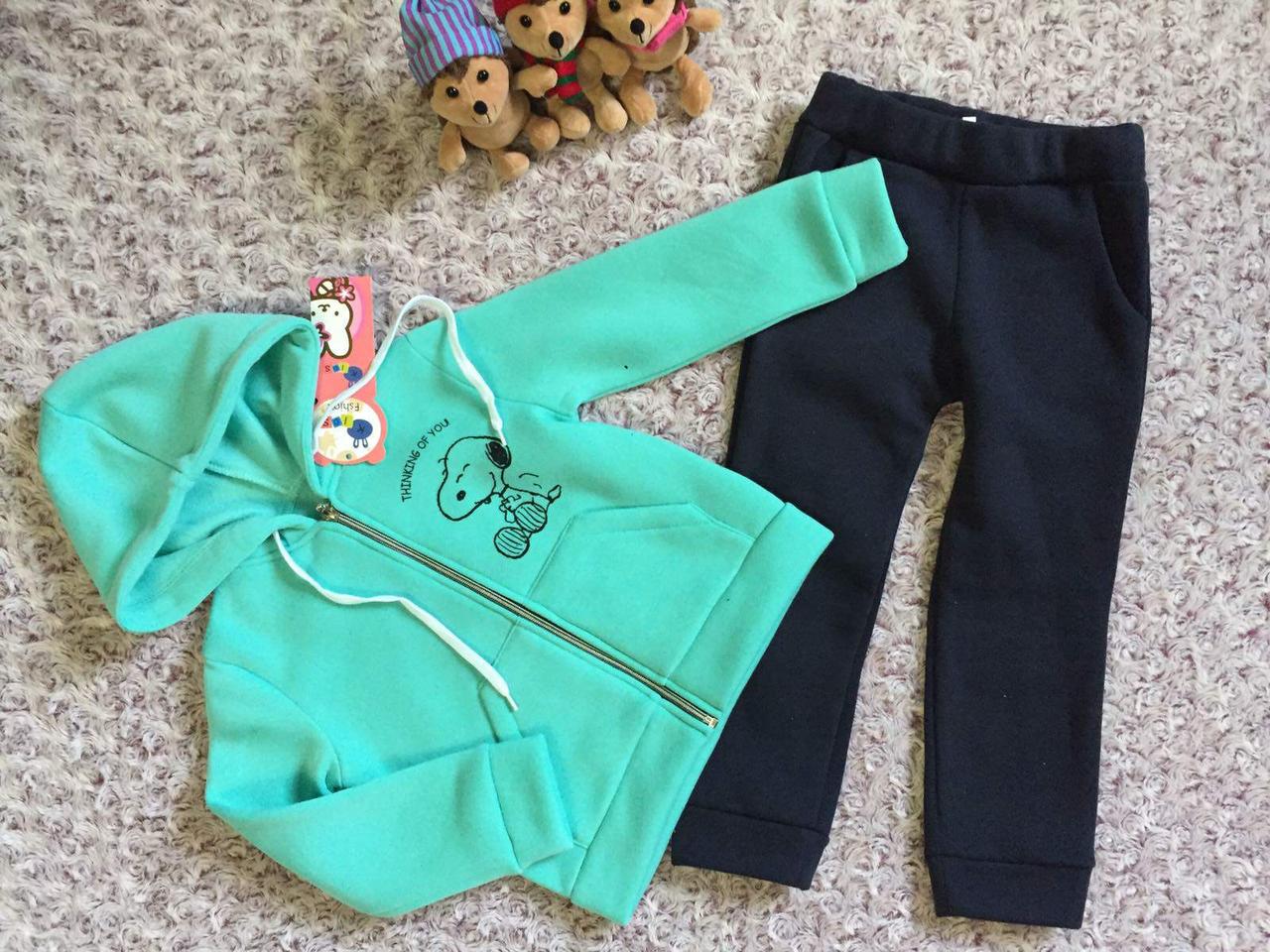 Дитячий костюм для дівчинки флісовий, розмір/зріст 116., фото 1