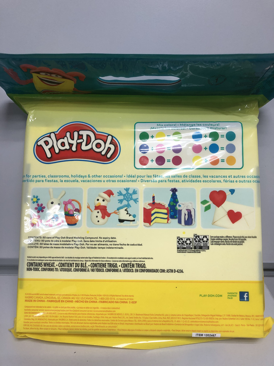 Набор Детский теста для лепки Play Doh 50 баночек Potes de Diversao Плей До 1,41 кг 50 банок (E2548) - фото 2 - id-p1708689396
