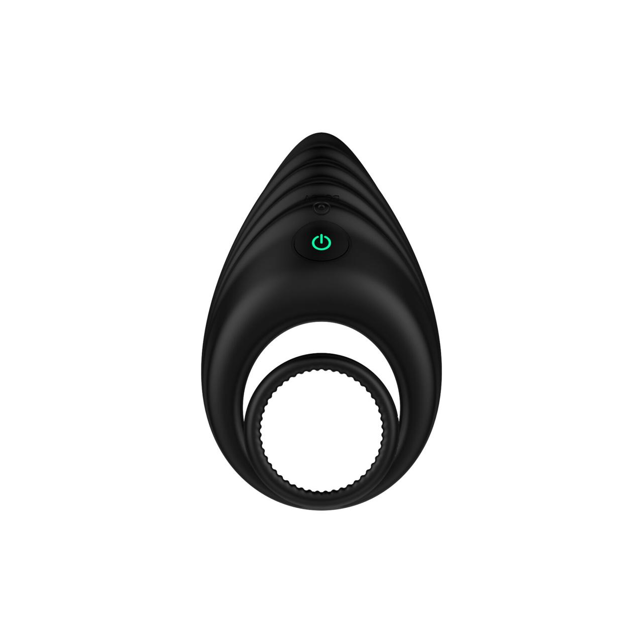 Ерекційне віброкільце Nexus Enhance Vibrating Cock and Ball Ring, подвійне 18+, фото 1
