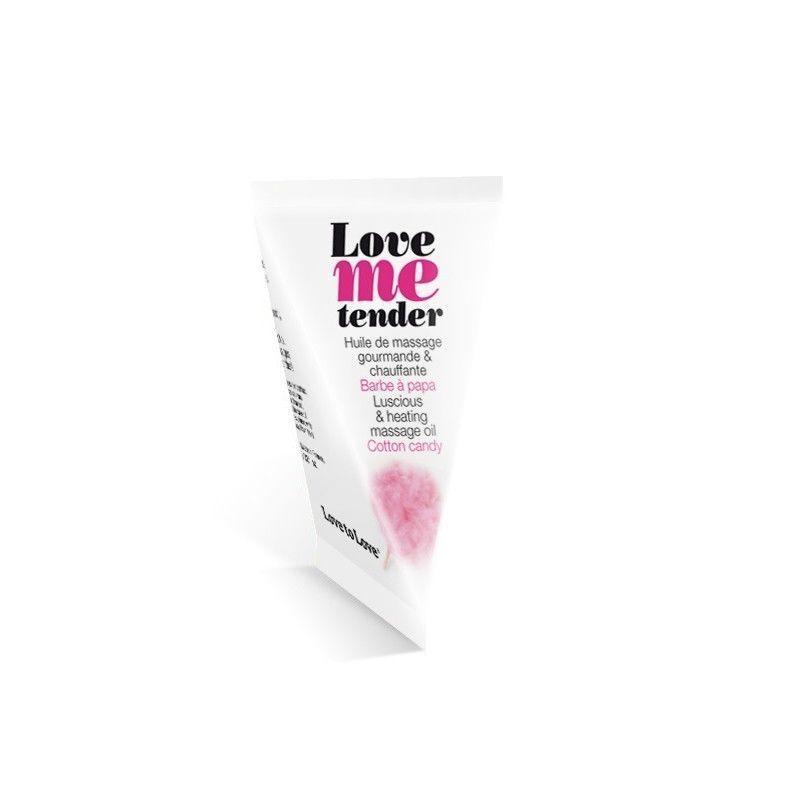 Масажна олія Love To Love - Love Me Tender, Cotton candy (10 мл), аромат цукрова вата, без парабенів 18+