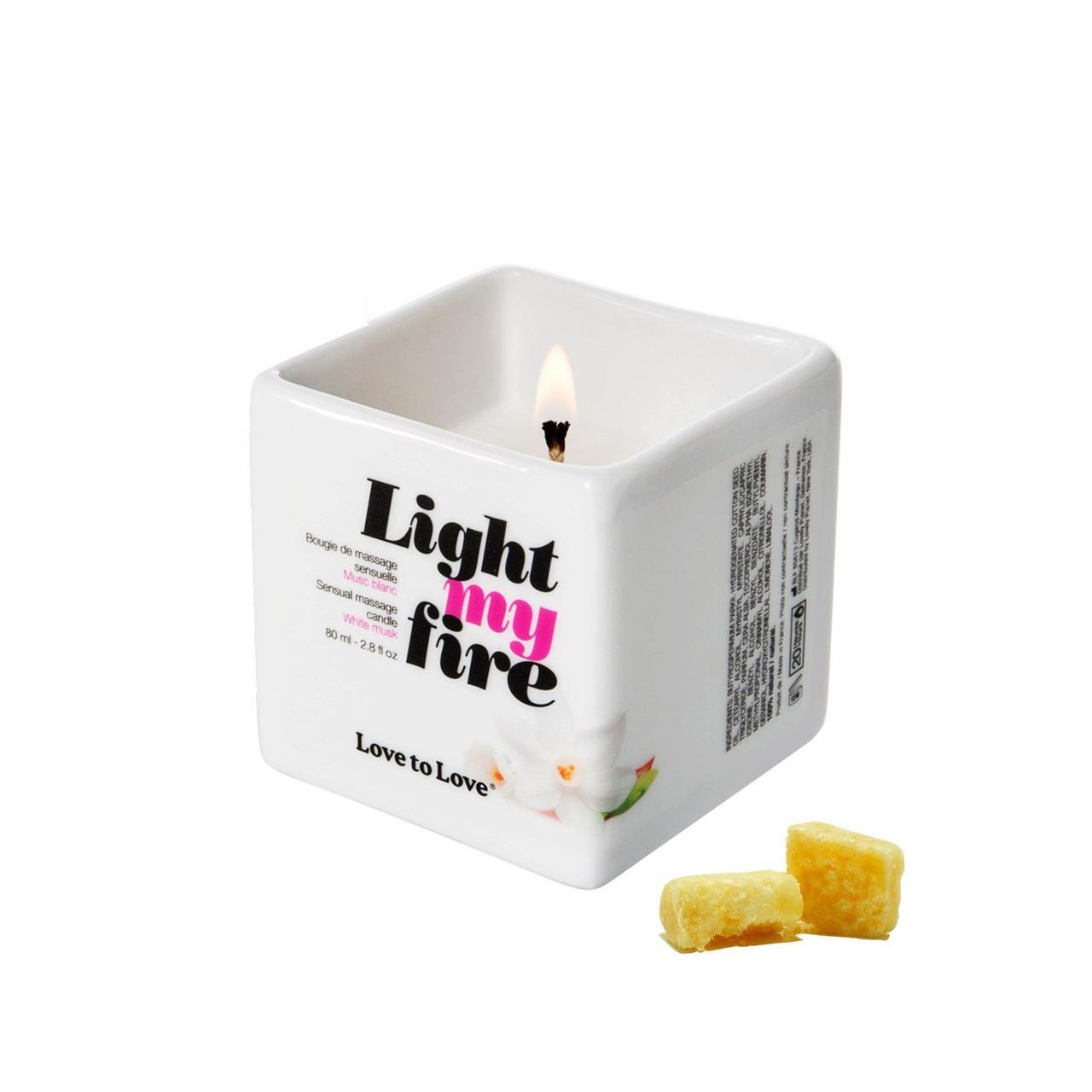 Масажна свічка Love To Love LIGHT MY FIRE Musc (80 мл) без парабенів і консервантів 18+
