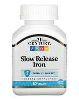 Железо медленного высвобождения (Slow Release Iron) от 21st Century, 60 таблеток