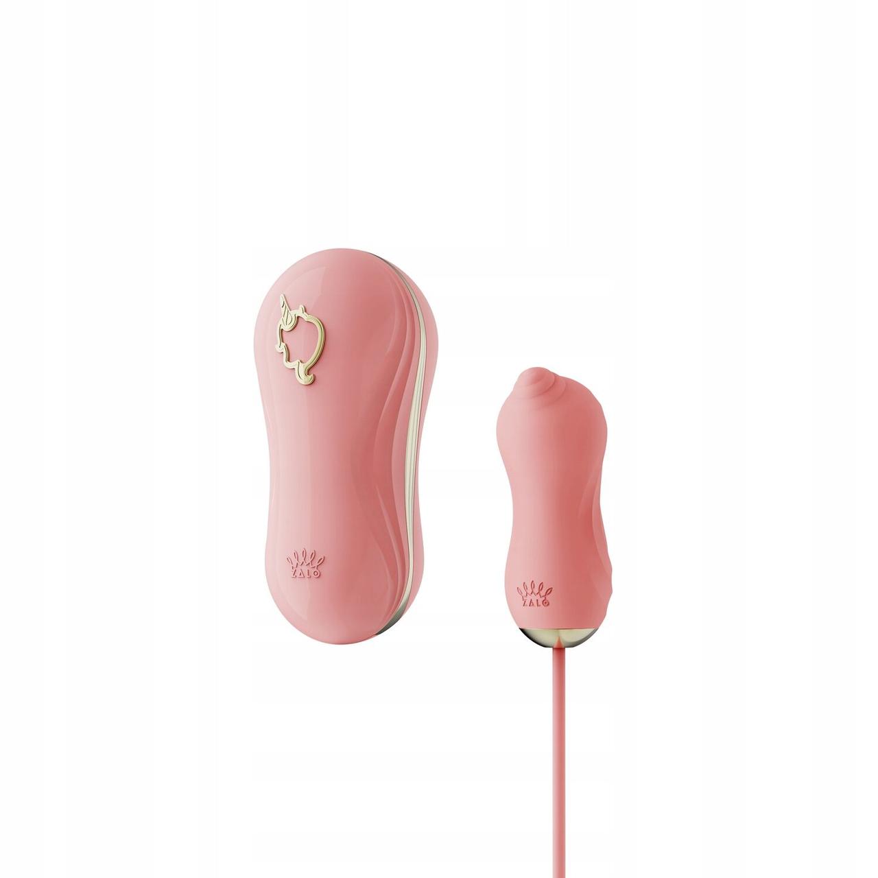 Набір 2в1 Zalo — UNICORN Pink, віброяйце + вакуумний стимулятор  18+