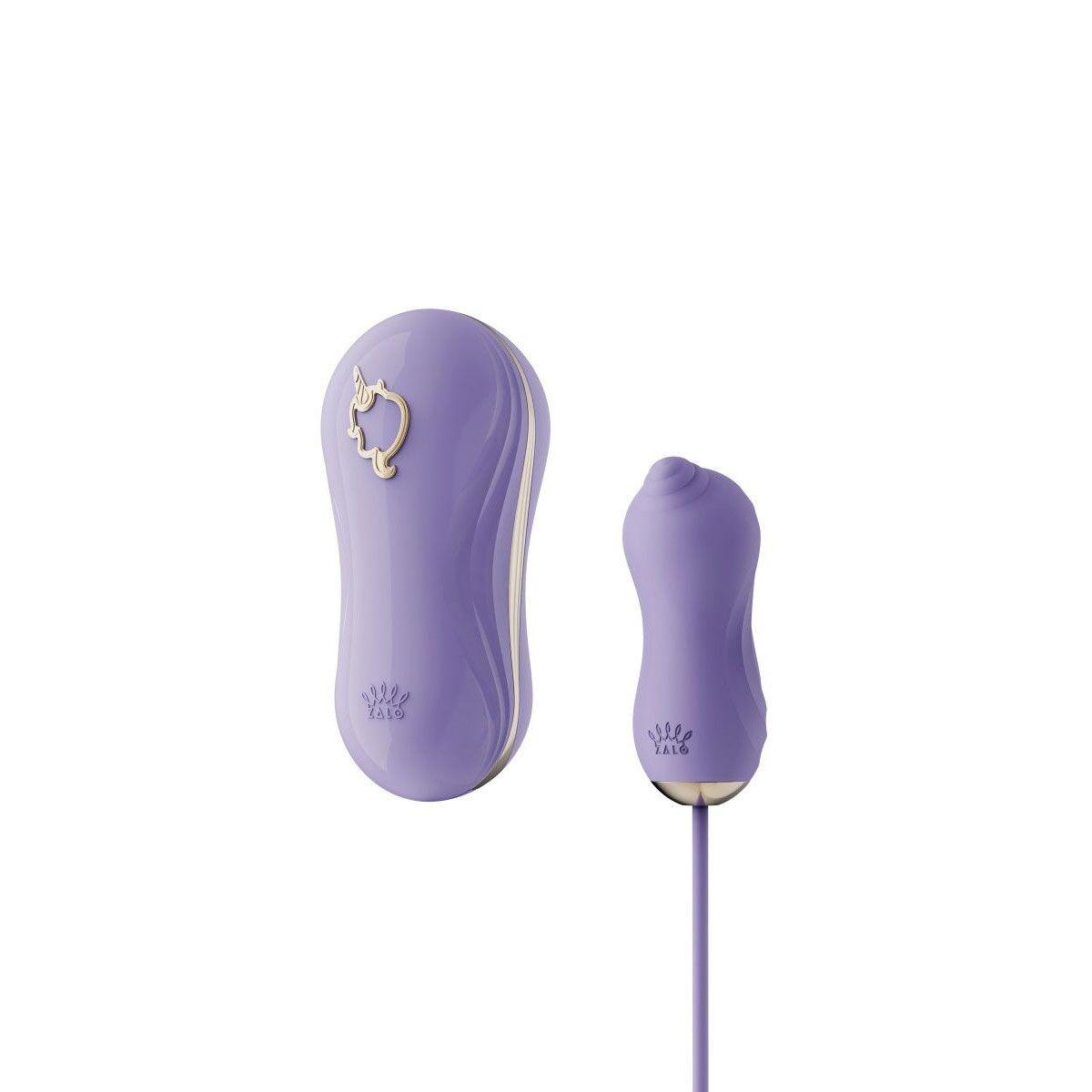 Набір 2в1 Zalo — UNICORN Violet, віброяйце + вакуумний стимулятор 18+