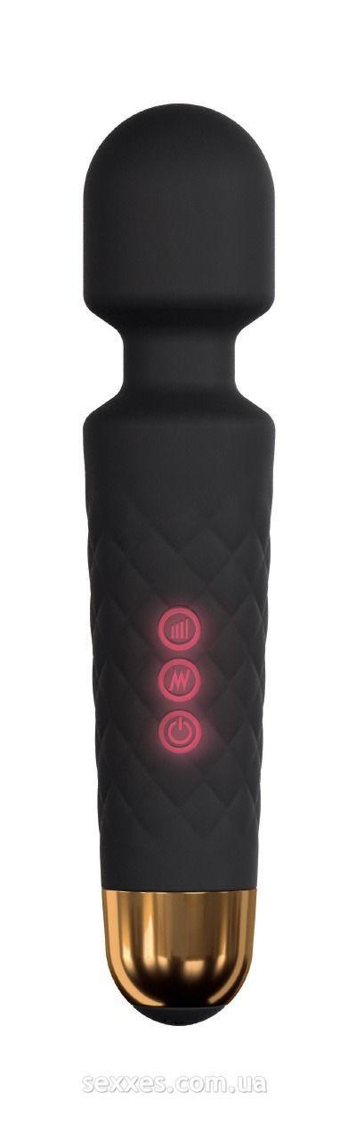 Мінівібромасажер Dorcel Wand Wanderful Black потужний, водонепроникний, 18 режимів роботи 18+