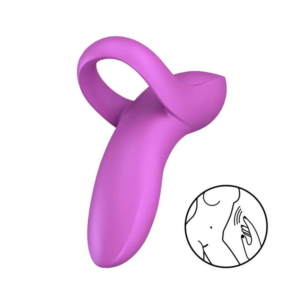 Вібратор на палець Satisfyer Bold Lover Dark Pink, гнучкий 18+