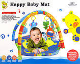Килимок ігровий для малюків D073 з брязкальцями, люстерком і звуковими ефектами, фото 4