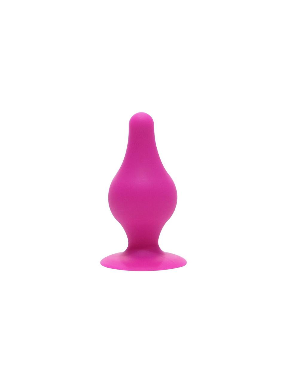 Анальна пробка SilexD (Model 2 size XS) Pink двошаровий, силікон+Silexpan, діаметр 2,9 см 18+