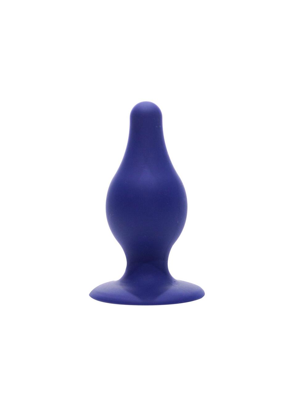 Анальна пробка SilexD (Model 2 size M) Blue двошаровий, силікон+Silexpan 18+