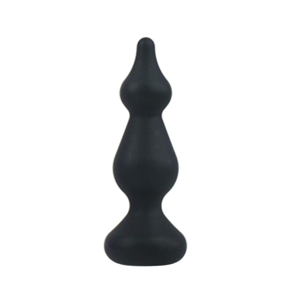 Анальна пробка Adrien Lastic Amuse Mini Black (S) з двома переходами, макс. діаметр 3 см 18+