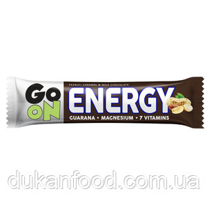 Протеїновий батончик "Арахіс та карамель + guarana", GO ON Nutrition, 50 г.