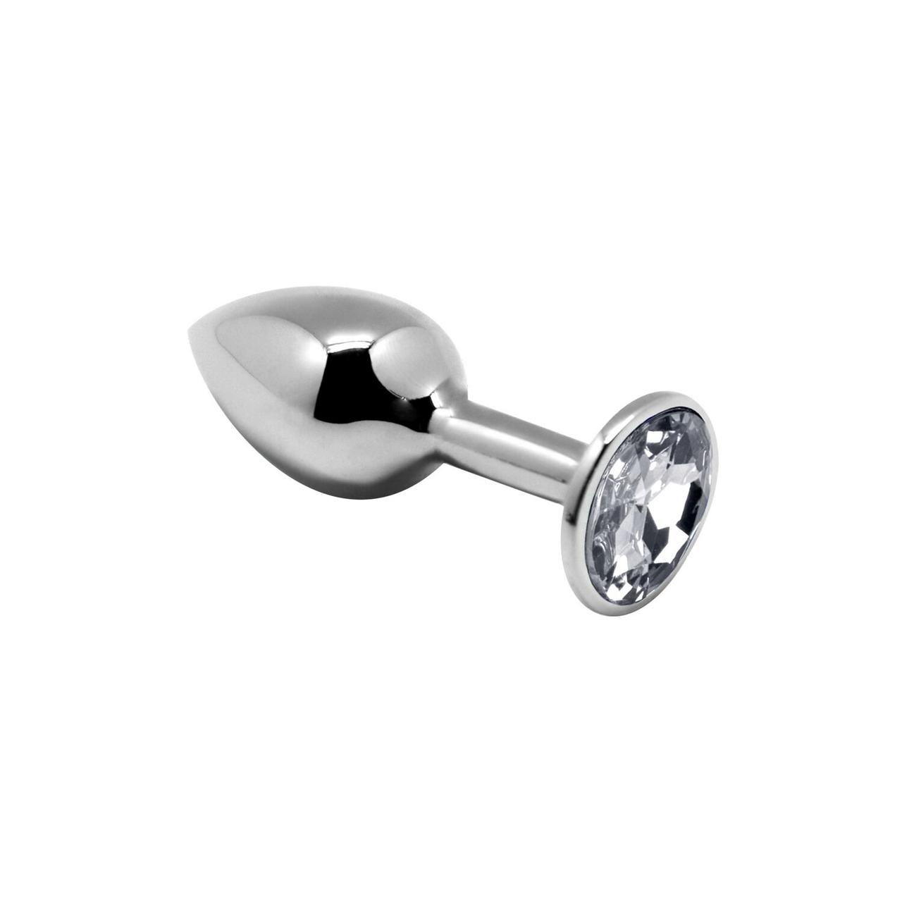 Металева анальна пробка з кристалом Alive Mini Metal Butt Plug White S 18+