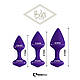 Набір силіконових анальних пробок FeelzToys - Bibi Butt Plug Set 3 pcs Purple  18+, фото 3