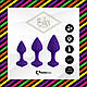 Набір силіконових анальних пробок FeelzToys - Bibi Butt Plug Set 3 pcs Purple  18+, фото 4