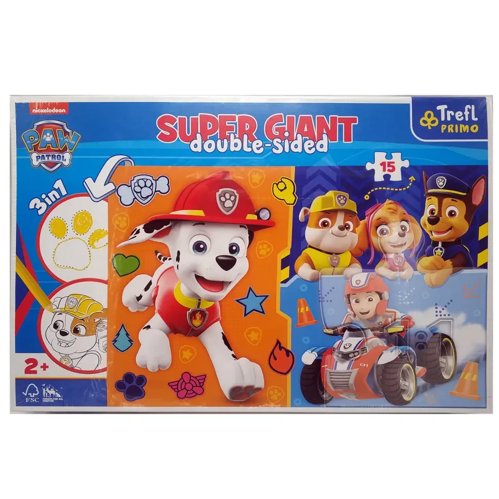 Пазли 2в1Trefl Super Giant 15 елементів, фото 1