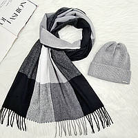 Комплект женский зимний ангоровый (шапка+шарф) ODYSSEY 55-58 см разноцветный 12704 - 8046