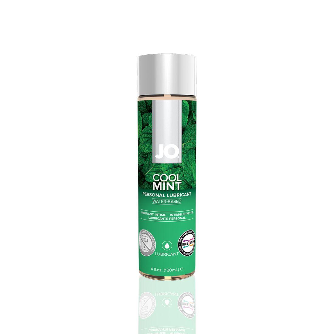 Змазка на водній основі JO H2O — Cool Mint (120 мл) без цукру, рослинний гліцерин 18+
