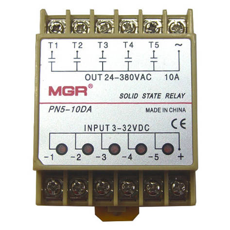 5-канальне твердотільне реле SSR PN5-10DA 10А DC-AC, фото 1