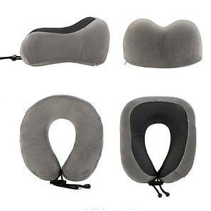 Дорожній набір для сну 3в1, подушка підголовник Memory foam, маска, беруші, фото 3