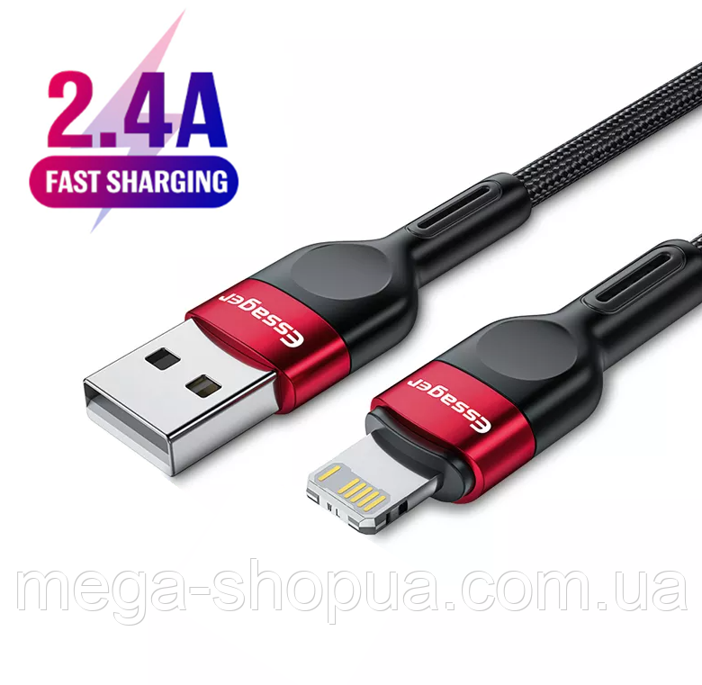 Кабель для швидкого заряджання iPhone Tiegem USB - Lightning 1м Зарядний зарядка провід шнур на айфон лайтнінг 6R